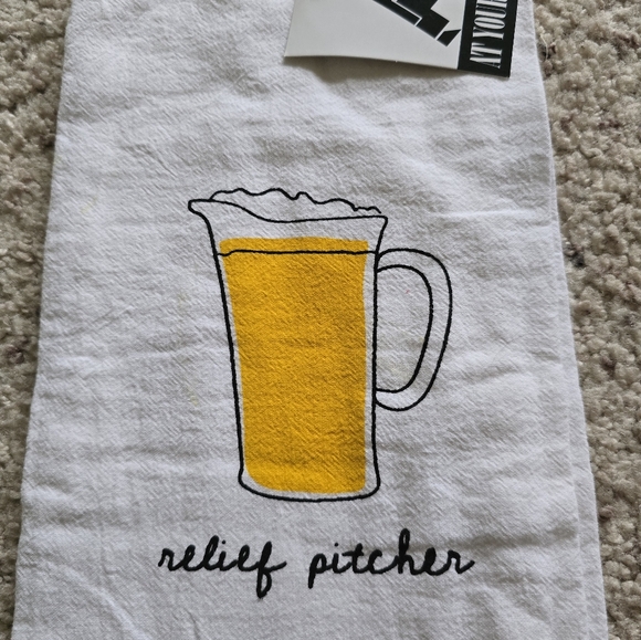 RELIEF PITCHER" BEER BAR TOWEL - Picture 2 of 5